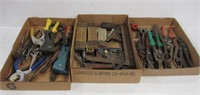 3 Trays Tools, Squares, Snips, Misc.