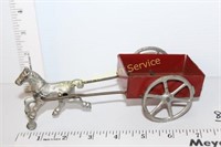 Cast Iron Toy Horse & Cart
