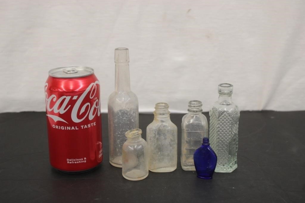 6 Vintage Mini Bottles