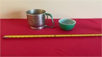 Vintage 5 Cup Foley Sifter & Fire King Bowl