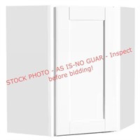 H.B. Corner Cabinet, Satin White, 24x12x30in