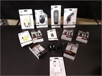 Lot of chargers, remote, mouse, etc..