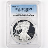 2015-W Proof Silver Eagle PCGS PR70 DCAM