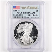 2015-W Proof Silver Eagle PCGS PR70 DCAM