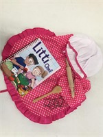 JAXOJOY GIRLS CHEF SET 5+  WITH COOK BOOK (PINK)