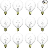 Sunlite G16.5 Clear Globe Light Bulb 12 Pack