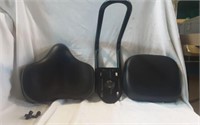 Black Bike seat with back bar and back rest