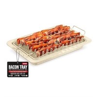 Bacon Tray - 2-Piece Set  White Marble Coating
