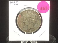 1925 Peace Silver Dollar in Flip