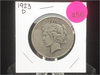 1923-D Peace Silver Dollar in Flip