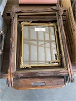 Lot of Antique Picture Frames and Tray