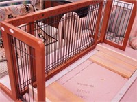 Wooden adjustable dog gate, 20" high