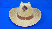 Straw Hat With Horse Pin