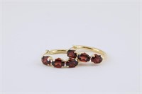 Garnets & 14K Gold Earrings