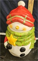 snowman Christmas cookie jar