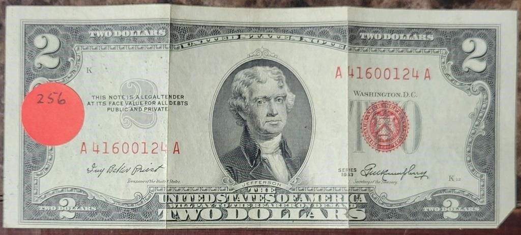 1953 RED SEAL $2 NOTE