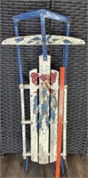 Antique Painted Steel Runner Sled