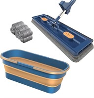 2024 Large Flat mop and Retractable Bucket with