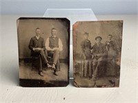 Lot of 2 Tintypes of Groups