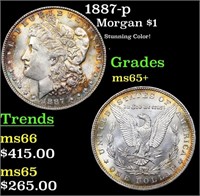 1887-p Morgan Dollar 1 Grades GEM+ Unc