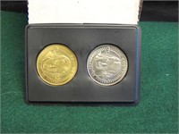 Heath Schuler Saints & Jim Harbaugh Colts Coins