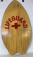 WOODEN LIFE GUARD SURF BOARD 20W x 35H