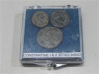Three Constantine Coins 307 AD-348 AD