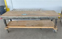 ROLLING WORK BENCH-  
APPROXIMATELY 2 FOOT BY 8