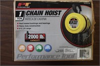 1 Ton Chain Hoist, 2000 lb capacity. $175 Retail!