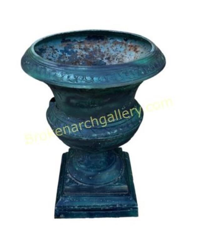 Green Cast Iron Entry Urn