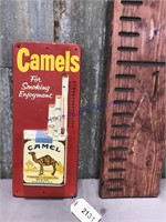 Camels tin sign/ thermometer