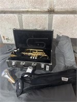 Yamaha Cornet with case, mute and stand