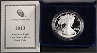 2013-W PROOF AMERICAN SILVER EAGLE OGP