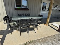Outdoor Glass Top Table and Chairs