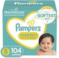 Diapers Size 5, 104 Count - Pampers Swaddlers
