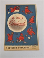 1952 St Louis Cardinals Souvenir Program mks