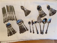 STAINLESS RECRAFT JAPAN FLATWARE SERVICE FOR 8,