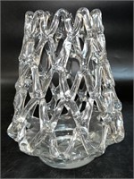 Art glass/ crystal candle holder