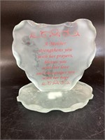 Glass Plaque inspired mothers and their love,