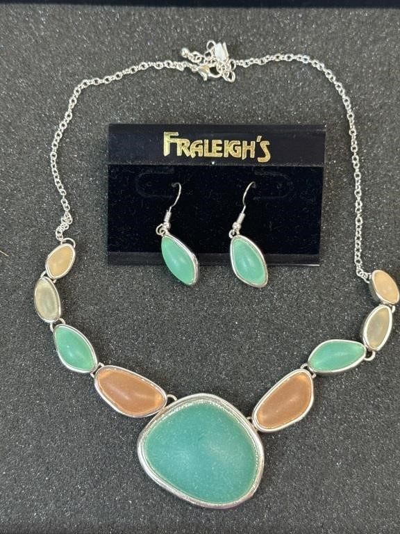 Fraleigh’s Stone Necklace and Earrings