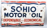 SOHIO MOTOR OIL PORCELAIN SIGN