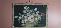 Lovely Vintage Still Life Wall Tapestry 54" x 38"