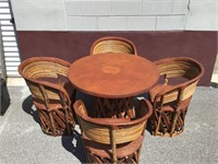 Mexican Leather Equiple Dining Set