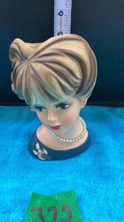 Lady Head Vase-Napco