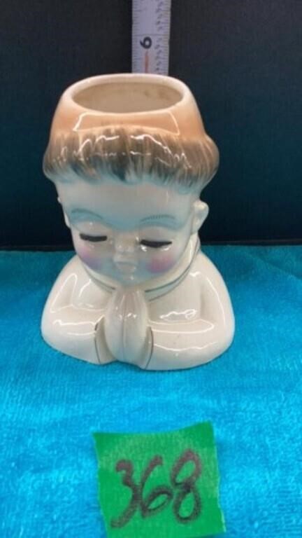 Praying Boy Head Vase