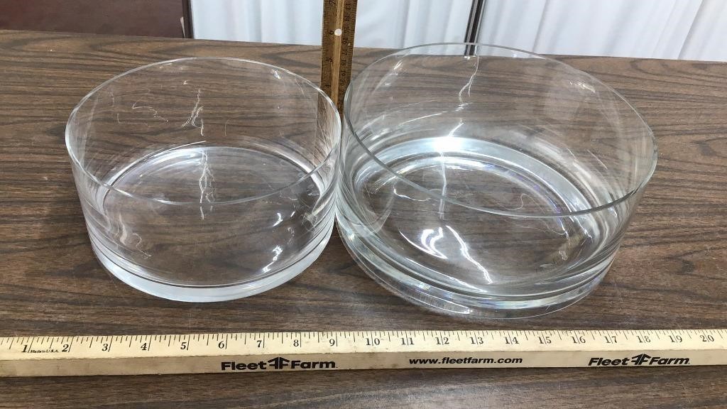 2 Glass Bowls