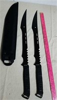 Set of black Legion stainless steel swords with