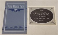 (2) Ford Motor Company Sales Brochure
Sold times