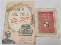 Lot of Vintage De Soto Automotive Booklets