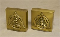PM Craftsman Symbol of Dentistry Brass Bookends.
